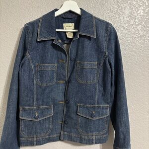L.L. Bean Womens Size Small Denim Barn Coat Blue 1821